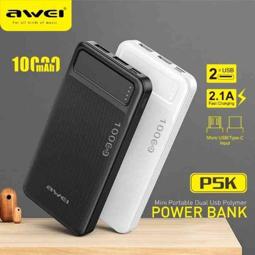 Awei P5K 10000mAh Power Bank Fast Charging